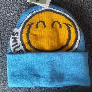 NWT H&M Smiley World light blue knit motif-detail hat, 8-11 yr